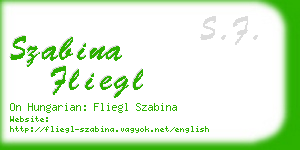 szabina fliegl business card